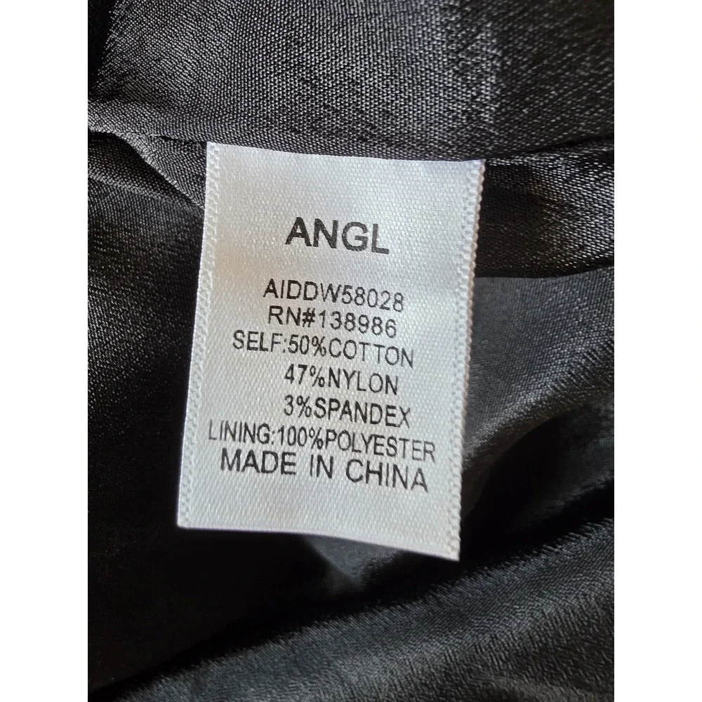 NWT ANGL Sleeveless Mini Dress Women S Formal Black Solid V-Neck Bodycon